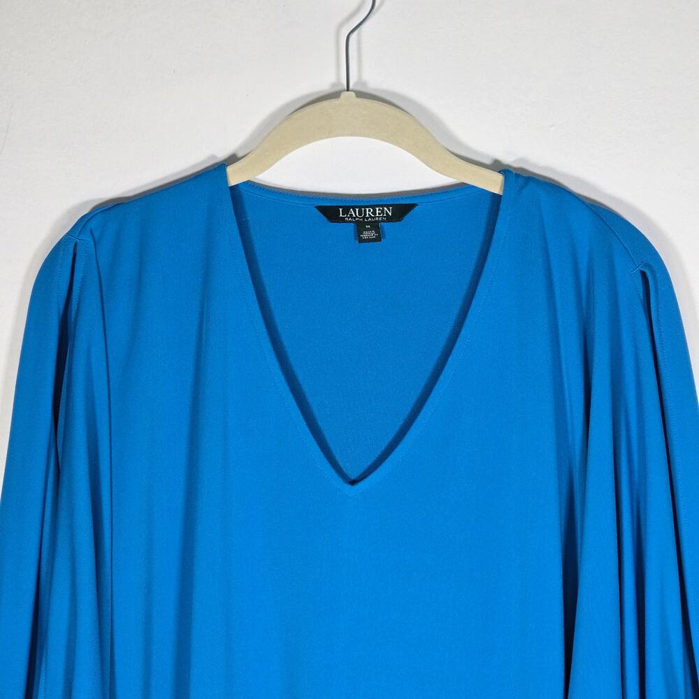 European Summer Blue Ralph Lauren V Neck Dress Size M - Picture 3 of 7